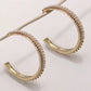 Savannah PEARL HOOP EARRINGS PVD GOLD