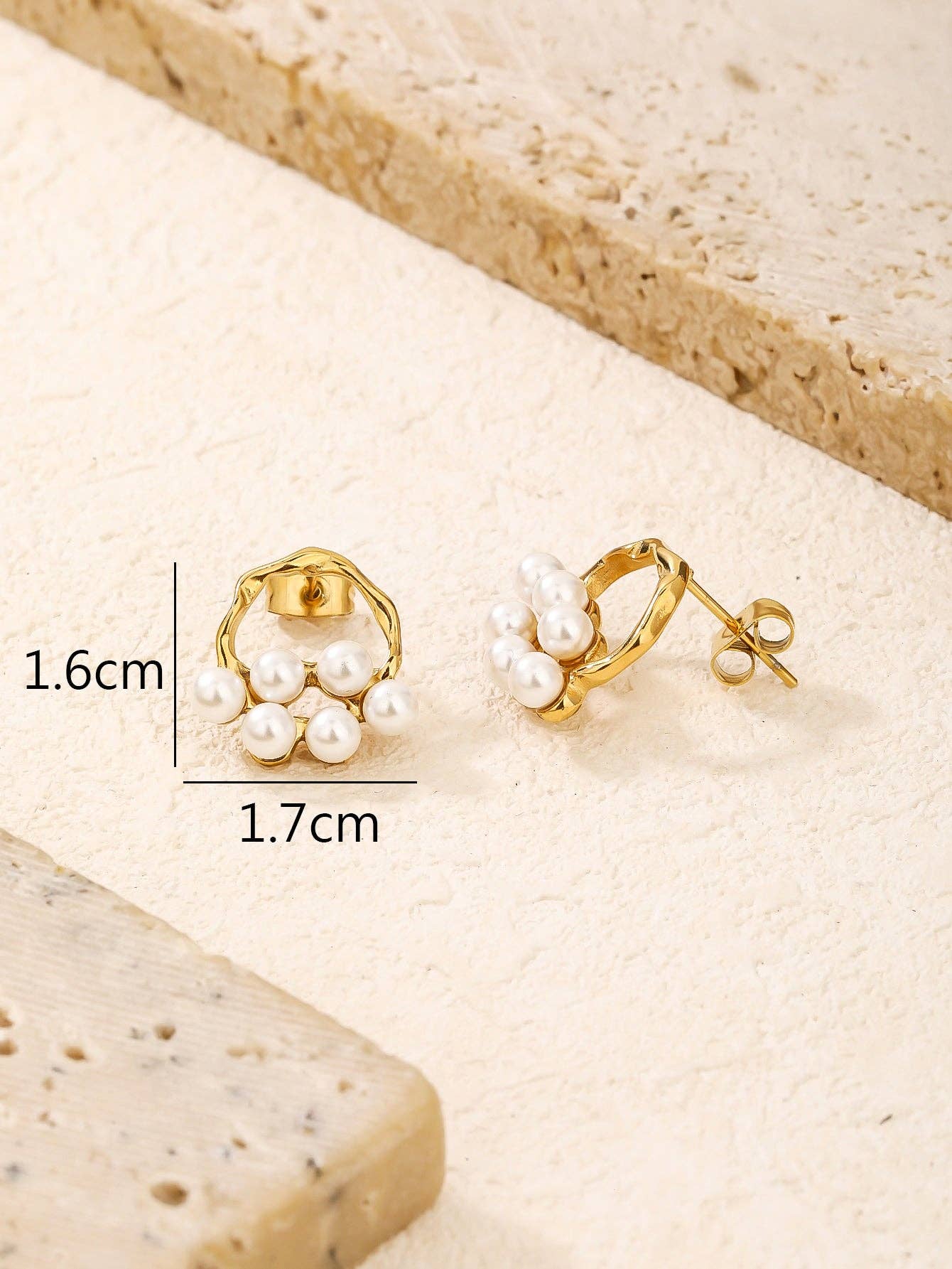 Gold Pearl Dangle Drop Earring For Women