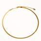 18K PVD Gold Non-Tarnish Flat Snake Chain Necklace & Bracelet: Yellow Gold / Stella Bracelet