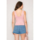 Double Layer Top with Scoop Neckline