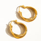 Cheyenne 18k Gold Twisted Hoop Earring: Yellow Gold