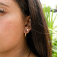 18K Gold PVD Stainless Steel Textured Twisted Huggie Hoop Earrings / ERJ0026: Stainless / 18mm