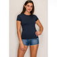 Crew Neck Double Layer Soft Short Sleeve