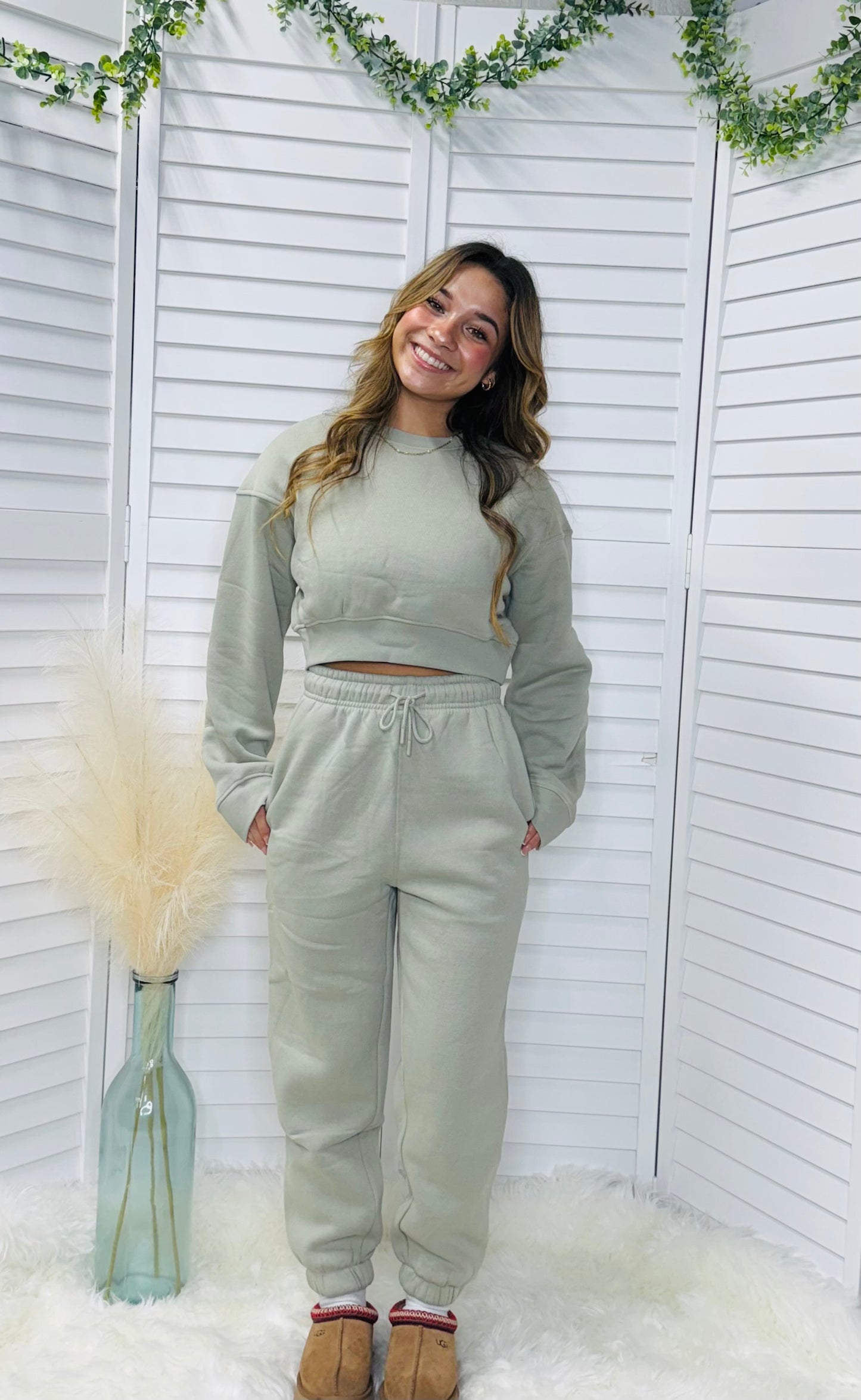 Cropped Fleece Sweatshirt (final sale)