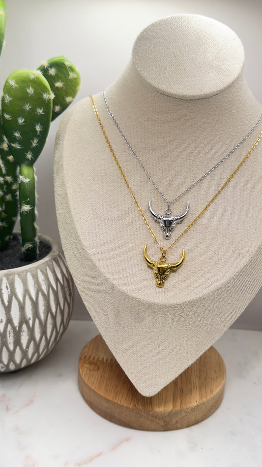18K Gold PVD Stainless Steel Bull Gold or Silver