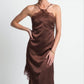 Satin Midi Slip Dress