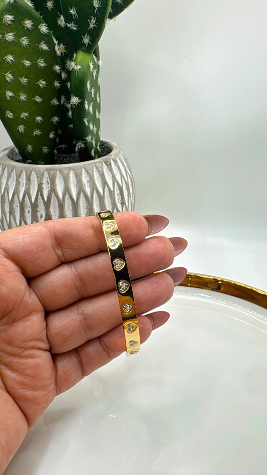 18K Gold Plated Stainless Steel Cuff Bangles
