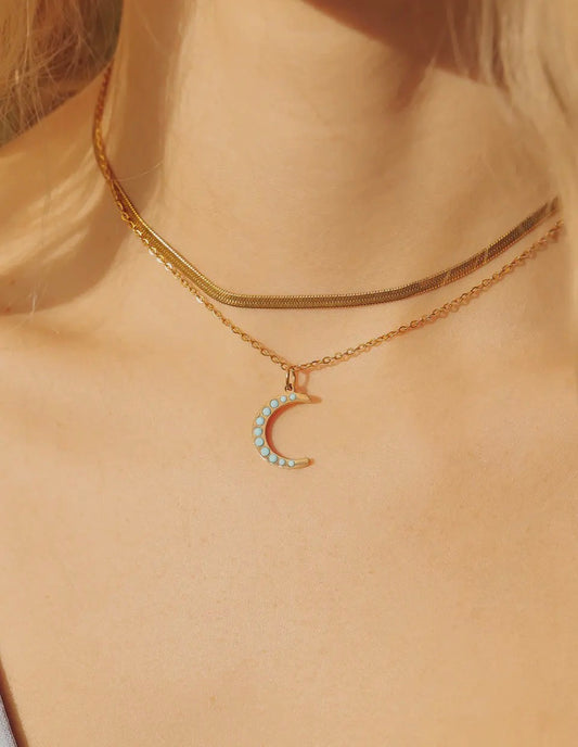 18K Gold PVD Western Moon Gold