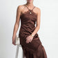 Satin Midi Slip Dress