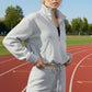 FUNNEL-NECK HALF ZIP SWEATSHIRT