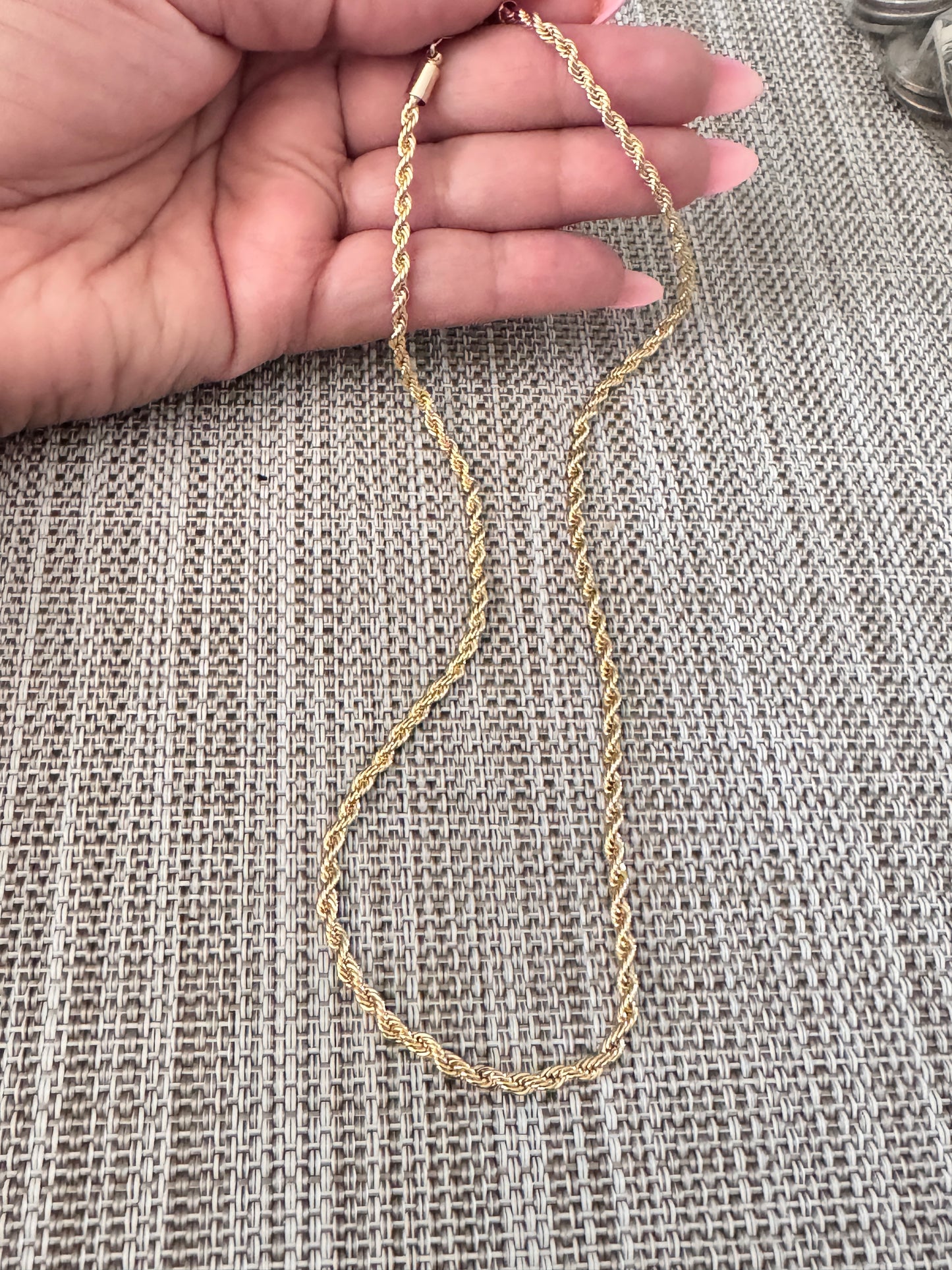 Rope Chain With Round Cap 18' Inch (Chain)