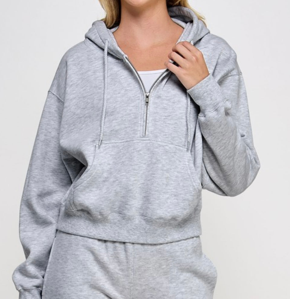 Fleece Half Zip Hoodie