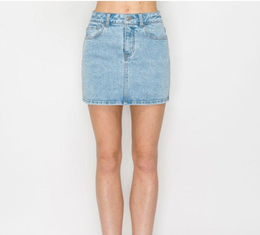 Snow Wash Mini Skirt