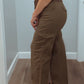 SHAY TWILL WIDE LEG CARGO PANTS