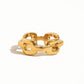 Brooklyn 18K Gold Stack Braided Non-Tarnish Ring: Yellow Gold