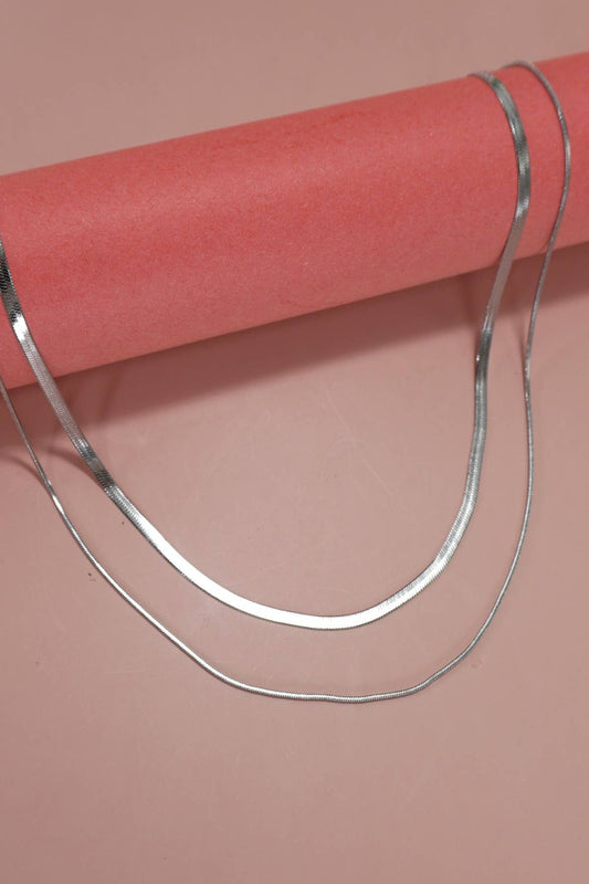 Alice 18k STAINLESS STEEL TARNISH FREE  MULTI LAYER NECKLACE Silver or Gold