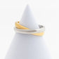 18K Gold PVD Stainless Steel Mixed Metal Intertwined Ring: Mixed Metal