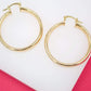 18K Gold Filled 6mm Thin Lever Back Hoop Earrings