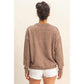 Front Seam Crew Neck Sweater:S-M-L(2-2-2)