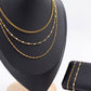 18K Gold PVD Stainless Steel Confetti Chain Necklace: Gold / 16+2"
