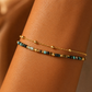 14K Gold Double Layer Beaded Boho Chain Bracelet