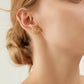 Tiny Pearl Sun Flower Stud Earrings