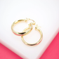 18K Gold Filled 6mm Thin Lever Back Hoop Earrings