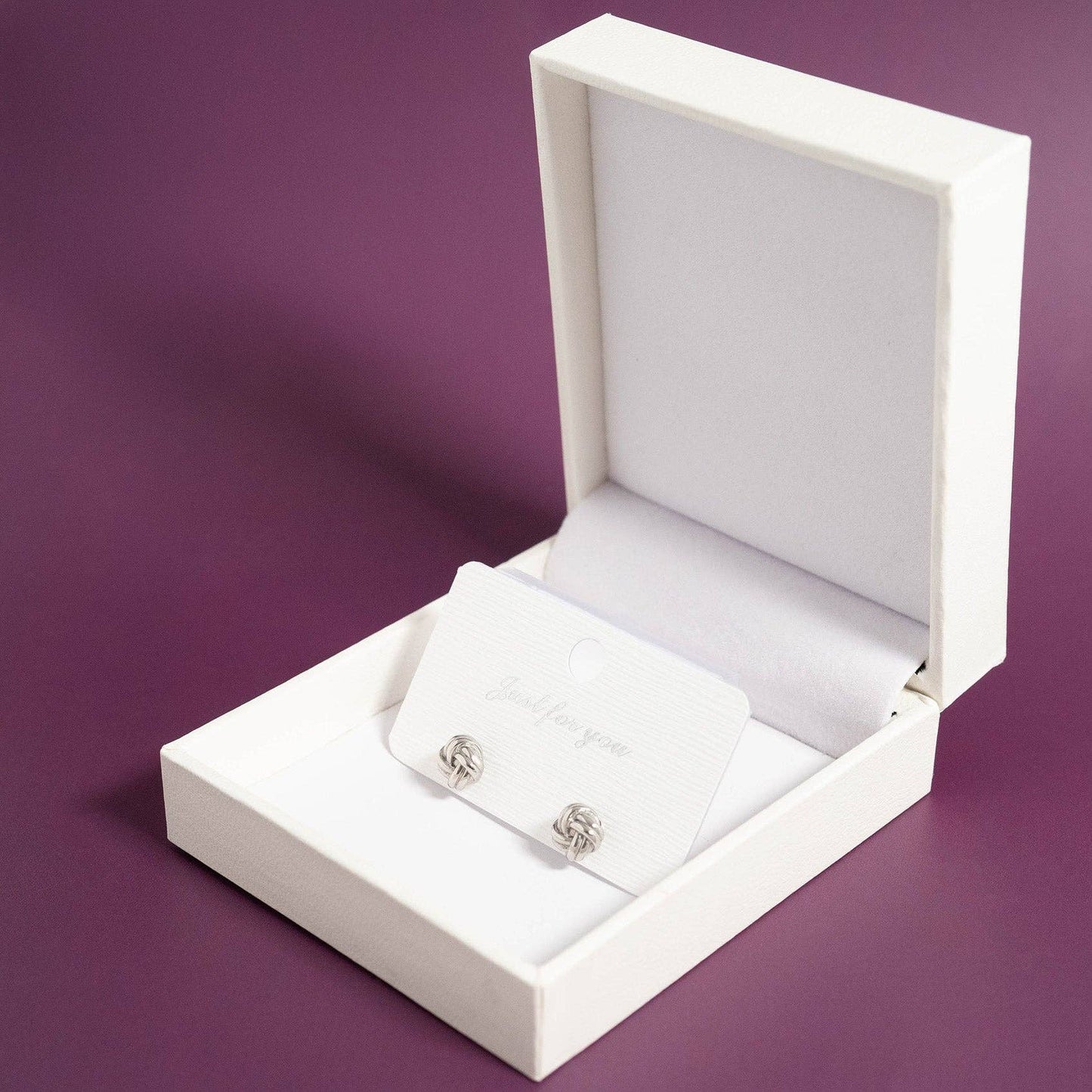 18K Gold PVD Stainless Steel Knot Stud Earrings: Stainless