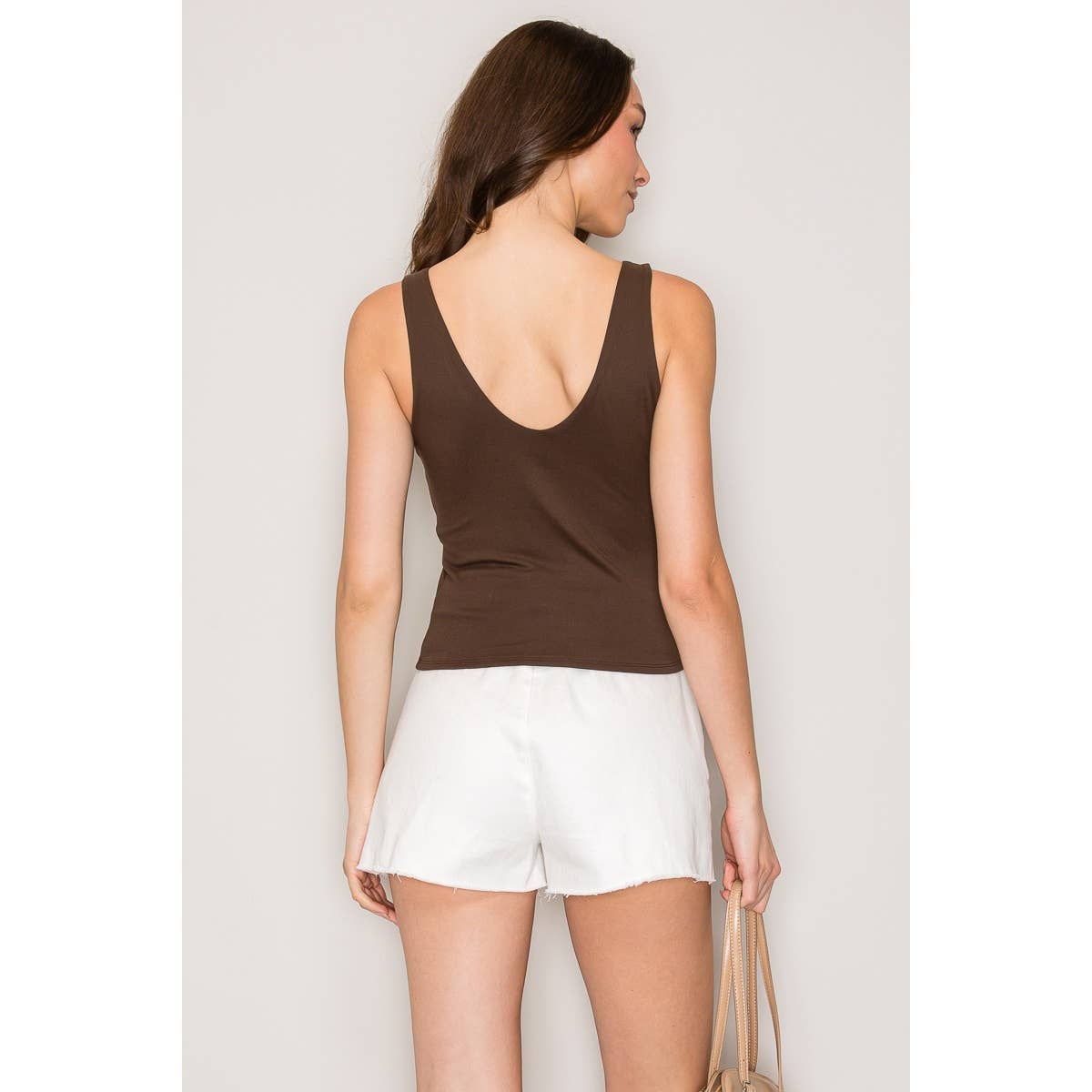 Double Layer Top with Scoop Neckline