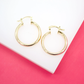 18K Gold Filled 6mm Thin Lever Back Hoop Earrings