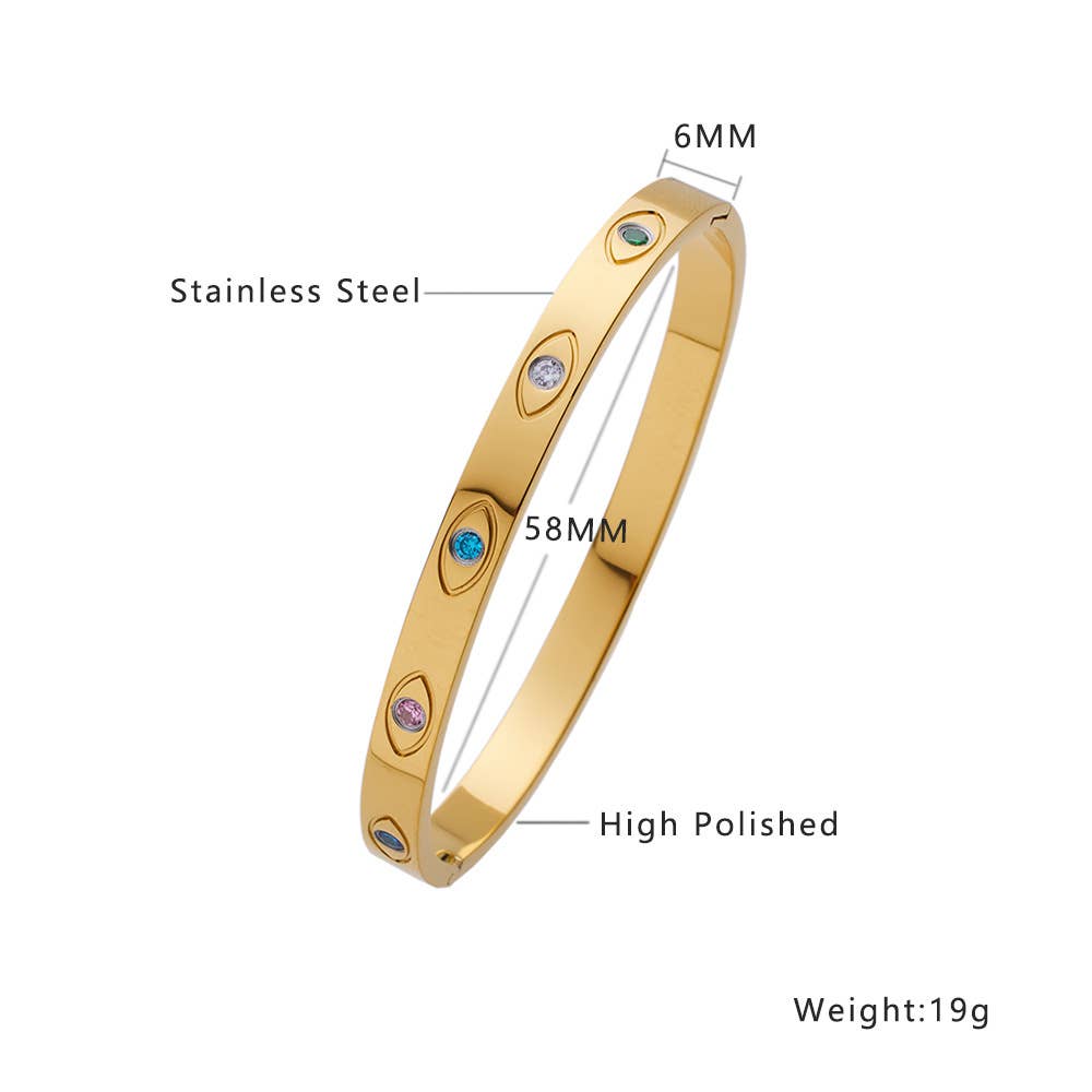 18K Gold Plated Stainless Steel Cuff Bangles