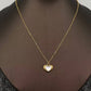 18K PVD Gold Plated Heart Shaped Shell Charm Necklace
