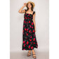 Scarlet Rose Black Flutter Maxi