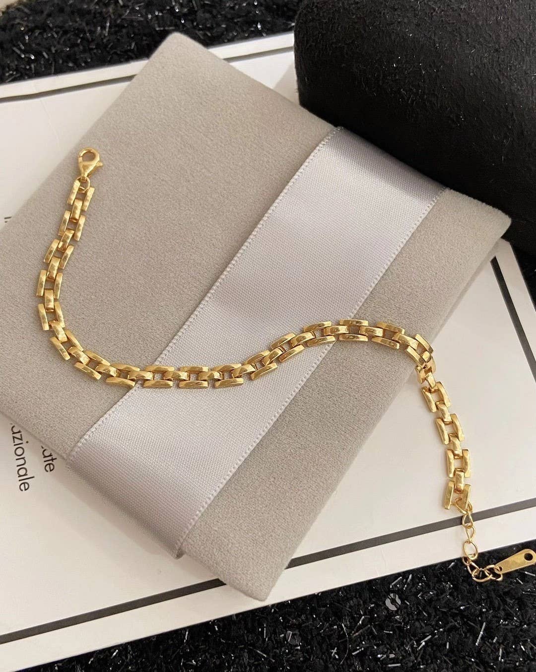 18K STAINLESS STEEL TARNISH FREE CUBAN BRACELET GOLD