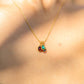 18K Gold PVD Teardrop Birthstone Charm: January-December