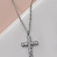 18K STAINLESS STEEL TARNISH FREE CROSS NECKLACE |Silver