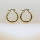 18K Small Gold Filled Thin to Thick Hoop Earrings