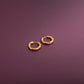 18K Gold PVD Stainless Steel Textured Twisted Huggie Hoop Earrings / ERJ0026: Stainless / 18mm