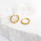 18K Gold PVD Stainless Steel Twisted Hoop Earrings: 10mm