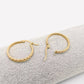 18K Gold Plated Stainless Steel Hoop Earrings Small