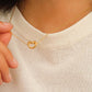 Aimee 18K PVD Gold Petite Heart Non-Tarnish Necklace: Yellow Gold
