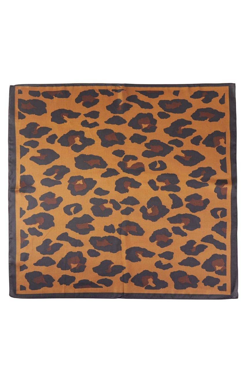 BS0082 Tyler Leopard Pattern Bandana: Brown