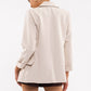 SOLID FOLDED SLEEVE BLAZER