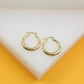 18K Small Gold Filled Thin to Thick Hoop Earrings
