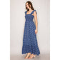 Mia Floral Smocked Flutter  Maxi Dress