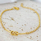 TITANIUM  STEEL NON-TARNISH KNOT BRACELET | 40B116: Gold