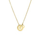 Western Stainless Steel / PVD Gold Horseshoe Charm Necklace: Gold