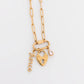 18K Gold PVD Paperclip Carabiner Necklace: Stainless / Gold 18+2"