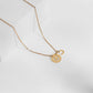 Western Stainless Steel / PVD Gold Horseshoe Charm Necklace: Gold