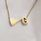 18K STAINLESS STEEL TARNISH FREE INITIAL NECKLACE: A,G, H,L